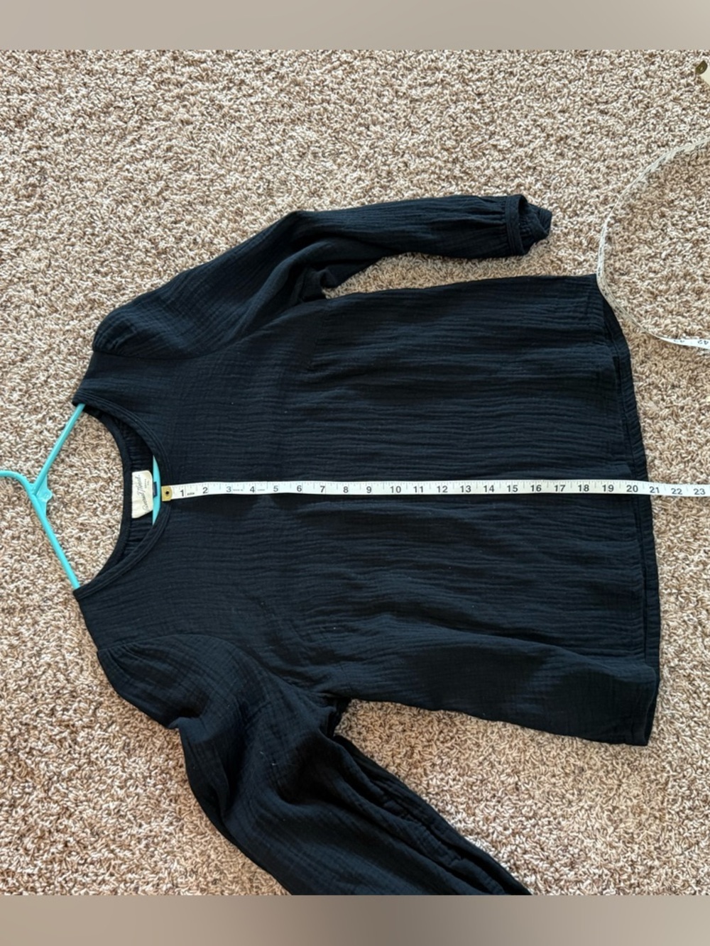 Universal Thread Black Long Sleeve Peasant Top - Picture 5 of 5